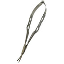 Micro Tesoura Castroviejo Curva Serrilhada Ponta Arredondada - 15cm