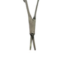 Micro Tesoura Castroviejo Curva Serrilhada Ponta Arredondada - 15cm